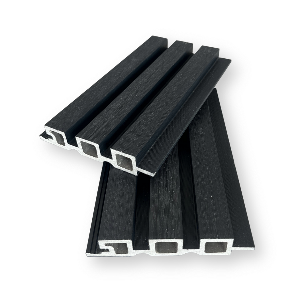 3D Fluted Wall Panelling (Black) 134mm x 24mm x 5800mm
